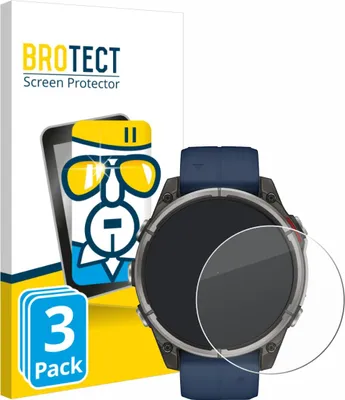 Produktbild von 3x BROTECT Schutzglas für Garmin quatix 8 (47 mm) Displayschutz 9H Glas klar transparent
