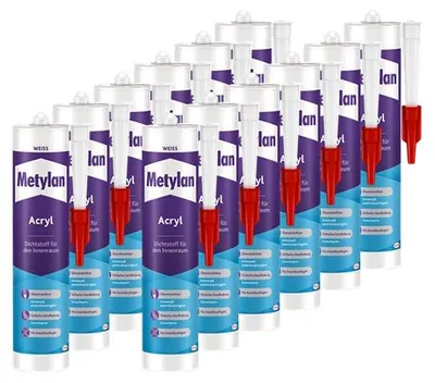 Produktbild von Metylan Wand & Decke Acryl Fugen Dichtmasse Weiß 312x00ml Dichtstoff Innen