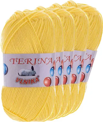 Produktbild von 5 x 100g Terina Strickgarn Häkelgarn Wolle Acrylwolle pflegeleicht Farbwahl