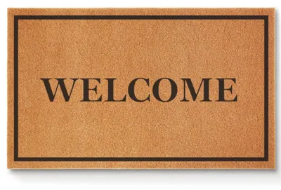 Obrázok produktu pre Podlahová rohož na zachytávanie nečistôt, model "Welcome", 45 x 75 cm, polyester, protišmyková, vhodná do vonkajších priestorov pod strechou