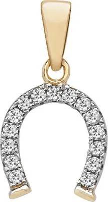Produktbild von Edler 9 Karat (375) Gold Damen - Anhänger mit Zirkonia - 18mm*10mm; TRS10688