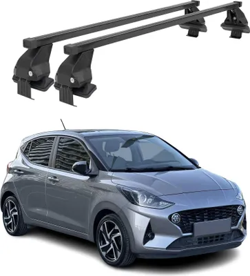 Productafbeelding van Draagbalken Menabo voor Hyundai i10, modeljaren 2019-2024, zwart