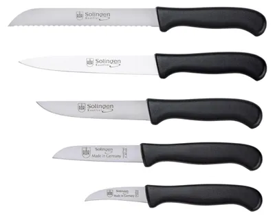 Produktbild von RÖR Messerset Basic - 5-teilig, Griff aus Kunststoff -  Solingen - 10174-5