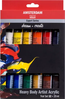 Produktbild von Royal Talens Acrylfarben Set - Expert 12 Farben 20 ml professionell
