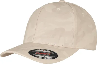 Productafbeelding van FLEXFIT FX6277LC | Flexfit lichtgewicht camouflage pet, met ingebouwde elastische band - Kleur: Beige camouflage - Maat: S/M