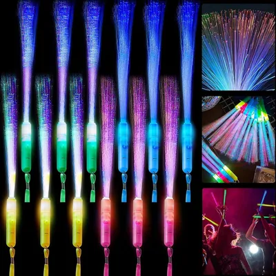 Zdjęcie produktu dla Zestaw świecących patyczków LED, 12 sztuk, idealne na imprezy