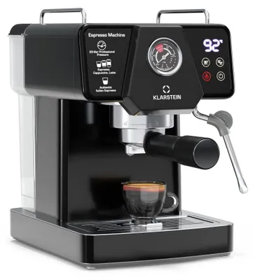 Espressomaschine mit Mahlwerk, 19 Bar, 1.350 W, 1,8 l, schwarz