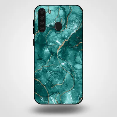 Image de Smartphonica Coque pour Samsung Galaxy A21 avec impression marbre - Coque arrière en TPU avec impression marbre - Vert doré