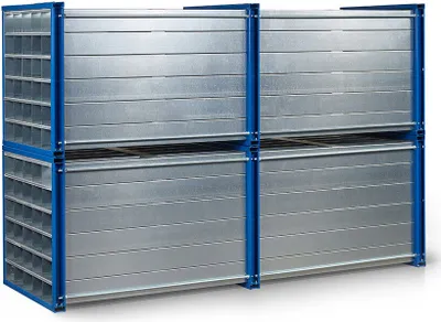 Produktbild von RR Industrietechnik Wabenregal RWR-24/3 3000x1000x1000mm mit 24 Fächern RAL 5010 Enzianblau