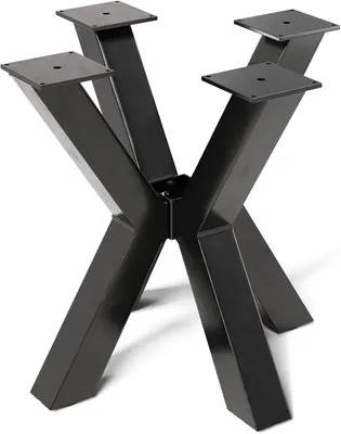 Produktbild von Metallische Tischbeine in Schwarz für DIY-Möbelgestelle