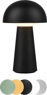 Produktbild von LED Akku Tischleuchte, Tischlampe, kabellos, aufladbar, 4-fach Touch, dimmbar, In- & Outdoor, schwarz, lightling Lennox