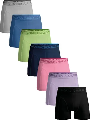 Produktbild von Muchachomalo Herren Boxershorts – 7er Pack – Baumwolle Stretch – Bequeme Unterwäsche – Größe S - U-SOLID1010-1177