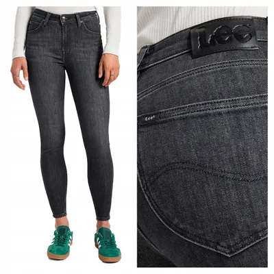 Immagine prodotto di Lee | Jeans da donna Scarlett con zip alta, in denim elasticizzato, vestibilità skinny, vita alta, larghezza 27, lunghezza 29
