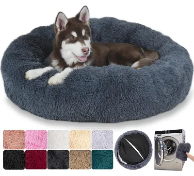 Image de Lit pour chien douillet et coussin pour chat - Lit pour animaux de compagnie lavable et avec housse amovible, pour chien