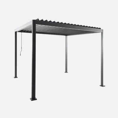 Produktbild von sweeek - Pergola mit Lamellendach Imperial 3x3m Aluminium und Stahl - Anthrazit