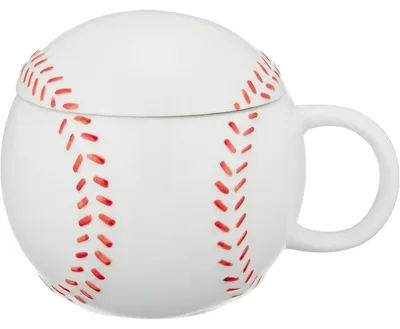 Obrázek produktu pro Keramická hrnčíková šálek s motivem baseballu, objem 380 ml