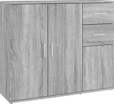 Produktbild von Sideboard Grau Sonoma 91x29,5x75 cm Holzwerkstoff