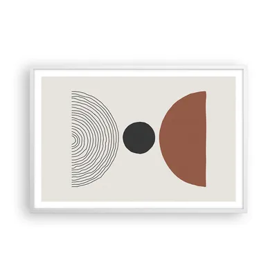 Produktbild von Gerahmtes Poster - Weißer Rahmen - Figuren Formen Geometrie - 91,5x61 cm - Wand Bild - Wanddeko - Wandbilder - Kunstposter - Wandposter - Bilderrahmen - Bilder - Kunstdruck - P2WAA91x61-4965