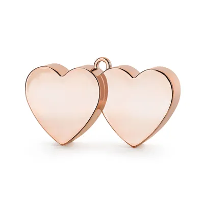 Produktbild von Ballongewicht für Helium 11,5x6cm Herzen Rosegold