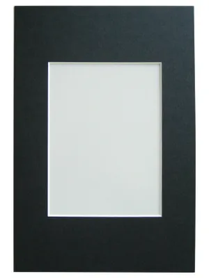 Produktbild von Walther Galerie Passepartout 50x70 schwarz, Schrägschnitt für Bild 40x50 cm