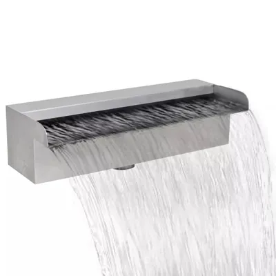 Immagine prodotto di vidaXL Fontana a cascata per piscina rettangolare in acciaio inox 30 cm