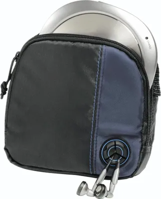Zdjęcie produktu dla Hama CD Player Bag for Player and 3 CDs, black/blue, Czarny, Nylon, 190 mm, 160 mm, 30 mm, 65 g