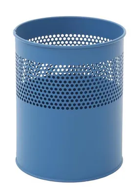 Produktbild von Halbperforierter Papierkorb 10 Liter - Blau