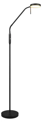 Image de Lampadaire moderne noir bras de lecture flexible batterie rechargeable pour salon chambre 160 cm couleur changeante LED 3W MORENO RL