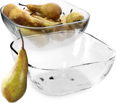 Obrázok produktu pre KADAX Sklenená miska "Carini", šalátová miska, štvorcová sklenená miska, miska, transparentná, 20 cm, 2 kusy