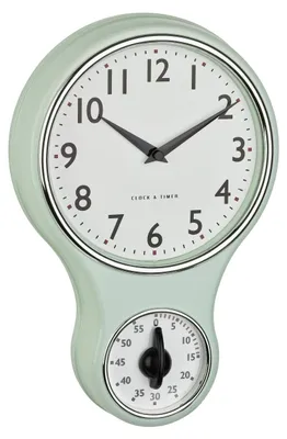 Produktbild von TFA-Dostmann 60.3073.20, Wand, Analoge Uhr, andere, Mintfarbe, Kunststoff, Glas