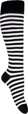 Produktbild von Ringelstrümpfe Ringelsocken Kniestrümpfe schwarz weiß 39/42