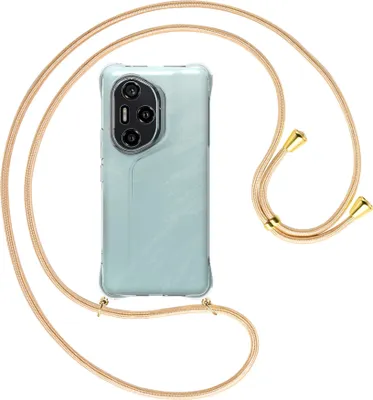 Produktbild von Handykette Backcover-Schutzhülle mit Band (Metall goldfarben) für Honor 300 Pro 5G - Goldkordel