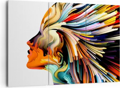 Produktbild von Bild auf Leinwand - Leinwandbild - Effekte Expressionismus Mädchen Fantasie - 165x110cm - Wand Bild - Wanddeko - Leinwanddruck - Bilder - Kunstdruck - Leinwand bilder - Wandkunst - CE165x110-3083