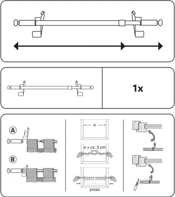 Produktbild von Gardinia Filigrano Kugel Ø 8/10 weiß 80 - 110 cm