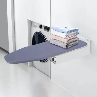 Immagine prodotto di Asse da stiro da parete - Pieghevole e girevole a 180° - Grigio
