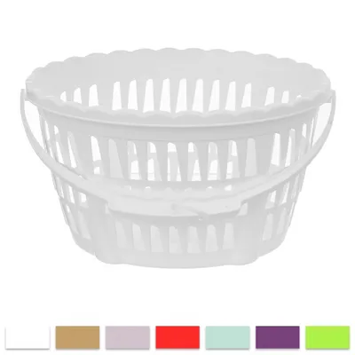 Produktbild von Wäscheklammerkorb aus Plastik, oval, zum Aufhängen an Wäscheleine oder Wäscheständer