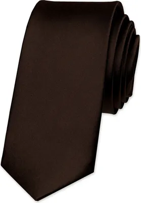 Produktbild von Krawatte Herren Hochzeit Konfirmation Slim Tie Retro Business Schlips schmal Autiga® dunkelbraun