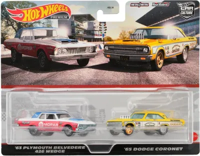 Produktbild von Hot Wheels Premium Car Culture 63 Plymouth Belverde 426 Wedge a 65 Dodge Coronet