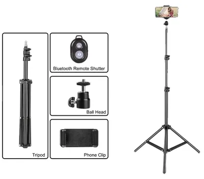 Obrázek produktu pro Fotostativ, nastavitelná výška, lehká konstrukce, sada 150 cm