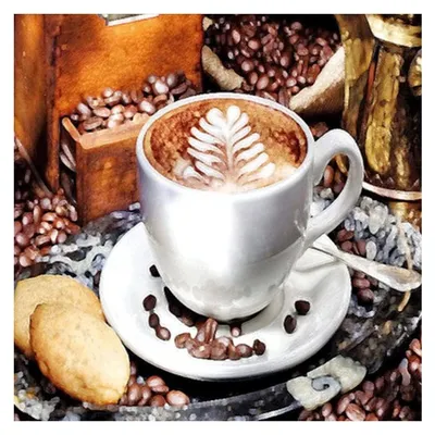 Immagine prodotto di Kit per diamond painting, tazza di caffè, 40x40 cm, pietre quadrate, 5D, per adulti