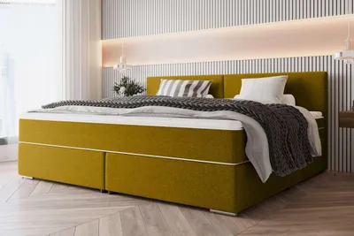 Produktbild von 99rooms Phönix Familienbett Boxspringbett 220×200 cm Webstoff MALMO_NEW Gelb