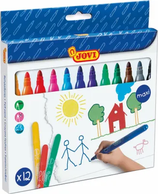 Obrázok produktu pre JOVI 1712 JOVI Jumbo Filzstifte farbsortiert, 12 St.