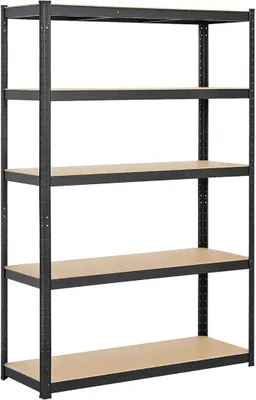 Productafbeelding van Zwaar belastbaar rek 180 x 120 x 45 cm. Opslagrek met 5 planken, metalen. Maximale draagkracht: 875 kg