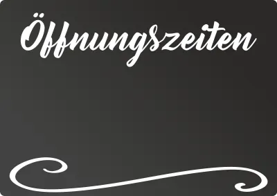 Produktbild von Öffnungszeiten Tafel - waagerecht - Kreidetafel Chalkboard A5 (148x210mm)