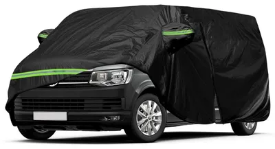 Productafbeelding van Autobeschermhoes voor VW T5 T6 met korte wielbasis (L490), zwart, weerbestendig en UV-bestendig