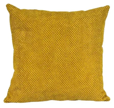 Produktbild von 50x50 Dekokissen Zefir dot Senfgelb Samt