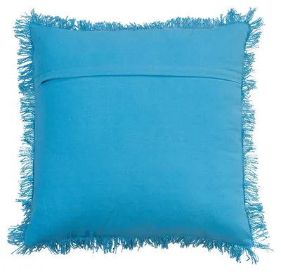 Produktbild von Kissen - Himmelblau - 45 x 45 cm - mit Fransen