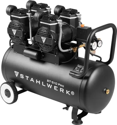 Zdjęcie produktu dla Kompresor STAHLWERK ST-510 Pro 10 bar 4,3 KM 3,2 kW 420 l/min 50 l zbiornik bezolejowy