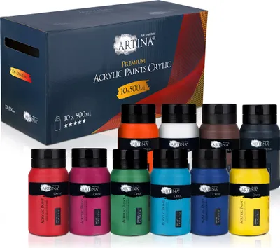 Produktbild von Artina Acrylfarbe 500ml (10tlg) Crylic