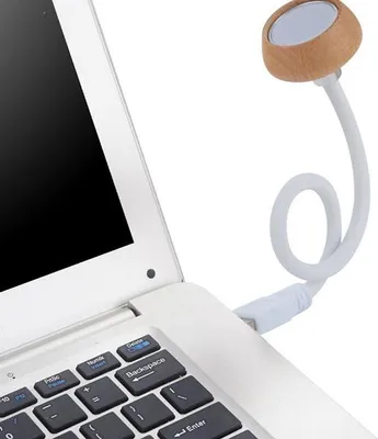 Imagen del producto de Lámpara de lectura LED flexible USB para ordenador portátil, PC, laptop o batería externa, luz cálida, color